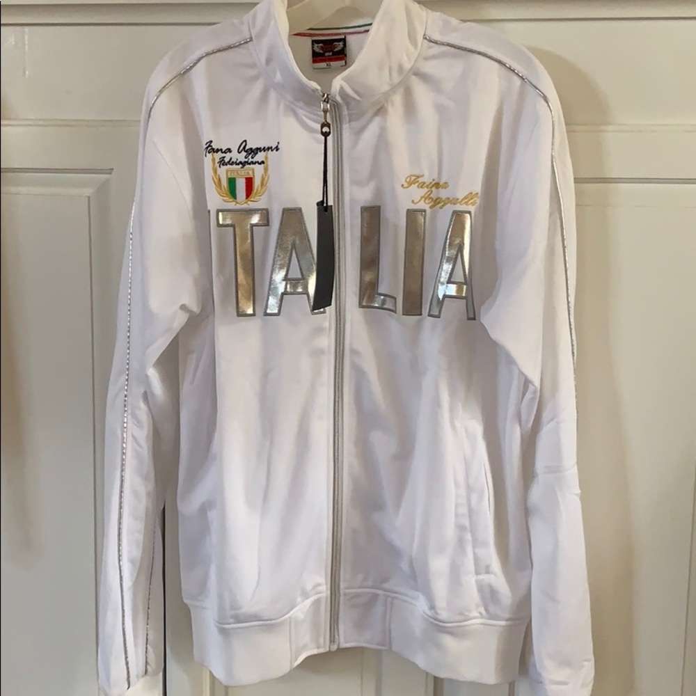 NWT ITALIA Italy 🇮🇹 Logo Track Jacket 🔥